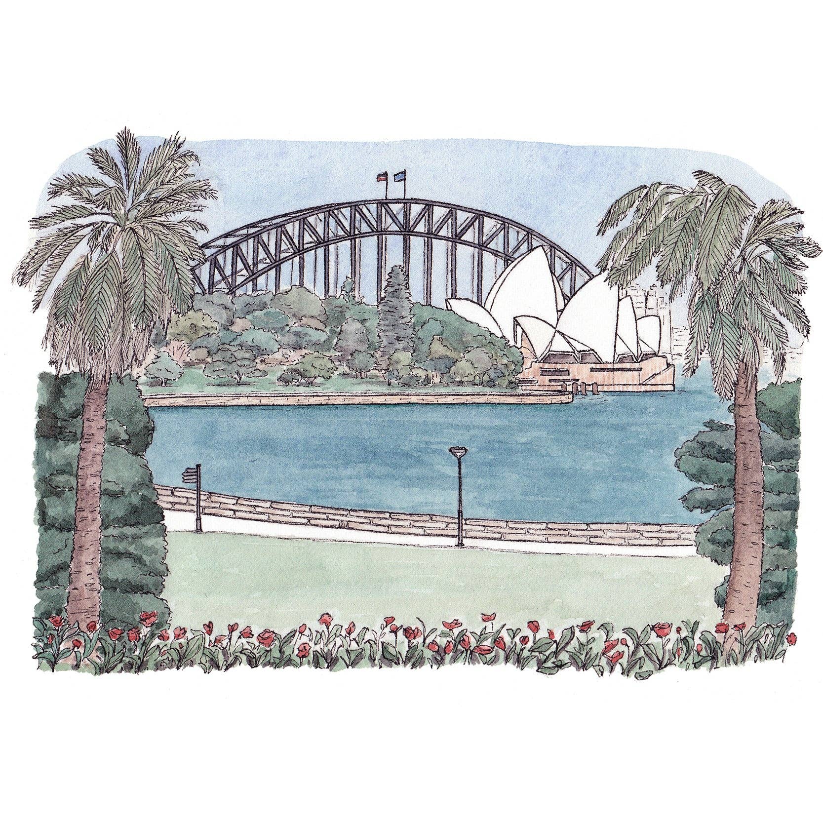 Erlenmeyer Art - Vente Carte de vœux classique - Jardins botaniques royaux de Sydney - Carte de vœux2