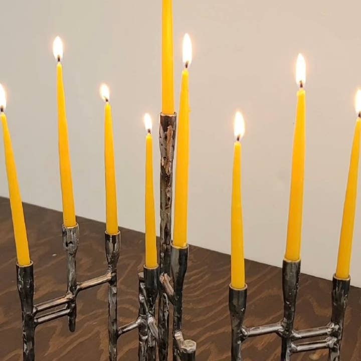 Mile-End Soap & Candle Supply - Wholesale Tapered Candle/Candlestick - Beeswax Chanukah Candles *Jewish Holiday Gift*