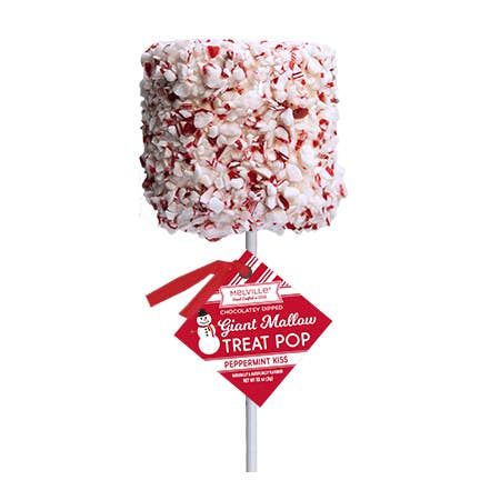 Melville Candy Company - Wholesale Marshmallow - Giant Marshmallow Pops - Peppermint White Chocolate
