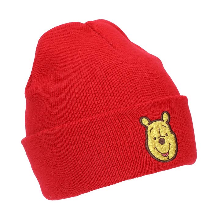 Winnie The Pooh Embroidery Acrylic Knit Cuff Beanie for wholesale by Bioworld Merchandising