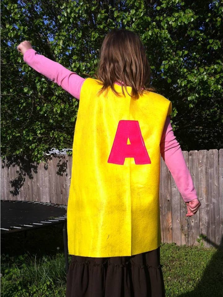 World Of Fun - Wholesale Cape - Kids - Felt Superhero Cape Letter Initial Children's