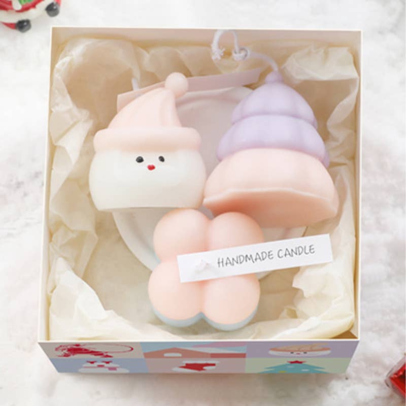 Candles Meta - Wholesale Novelty Candle - Christmas Eve Macaron Color Aromatherapy Candle Gift Set0