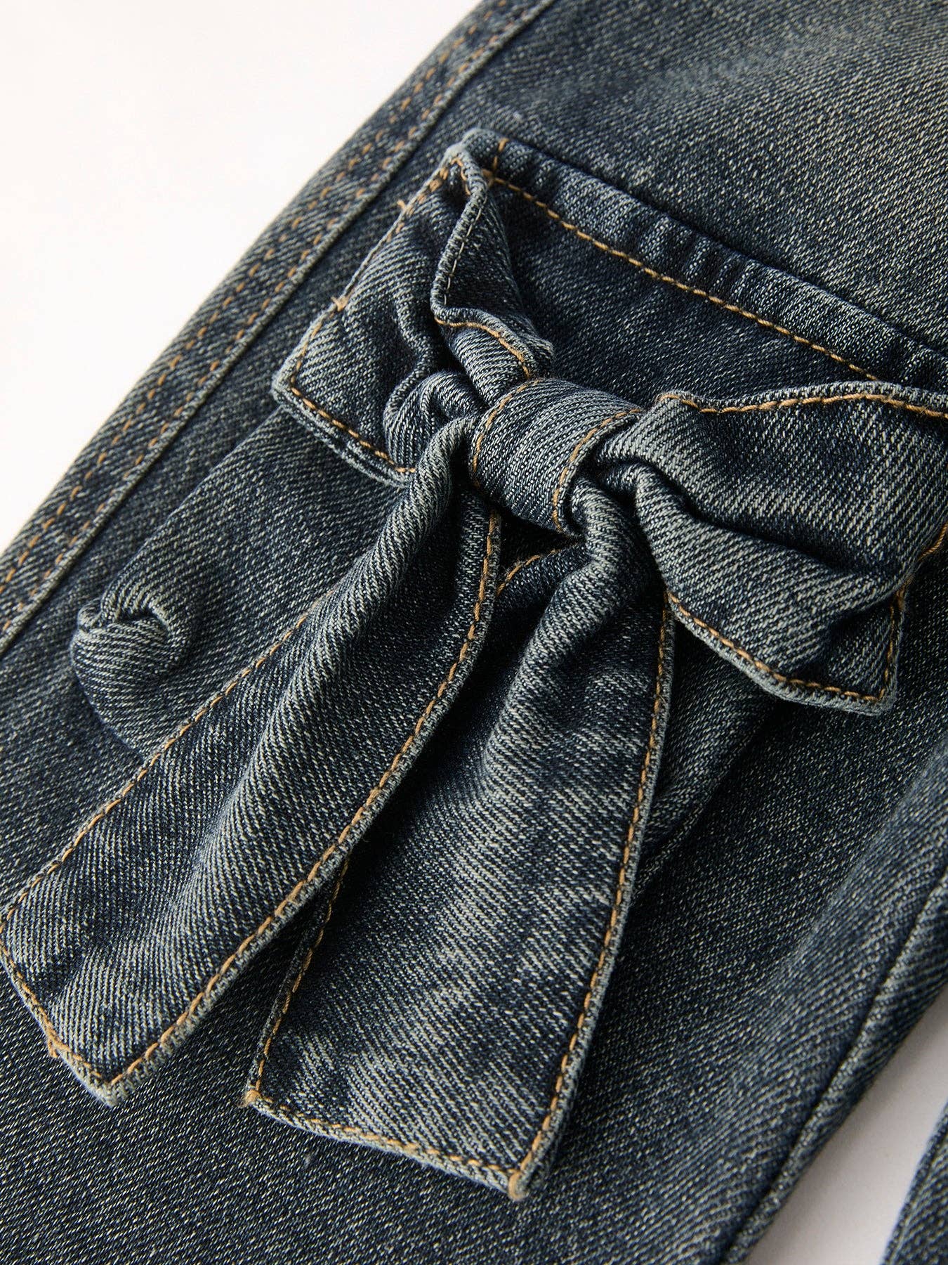 Rylee Faith Designs - Wholesale Jeans - Kids - Girls Bow Stretch Wide-Leg Jeans2