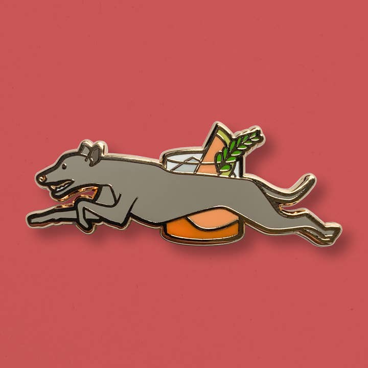 Double Greyhound Pin for wholesale by Cocktail Critters