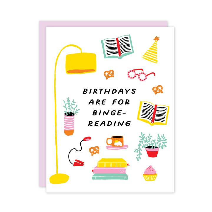 Birthday Binge-Reading Card for wholesale by Party of One
