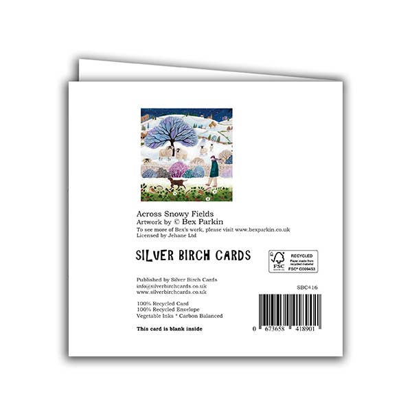 Silver Birch Cards – wholesale Everyday greeting card – Blank Greeting Card ''Across Snowy Fields"2