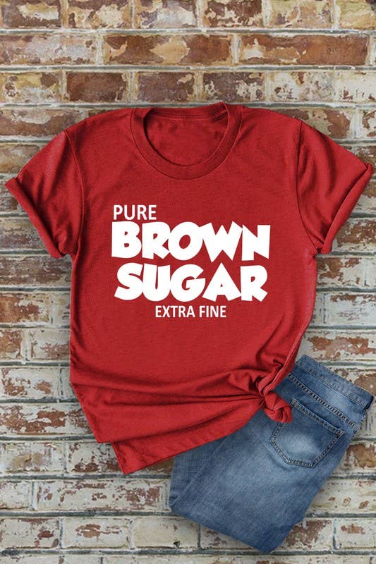 Top Avenue – T-shirt estampada - Mulher por atacado – Camiseta Pure Brown Sugar Extra Fino, Unissexo de gola curta18