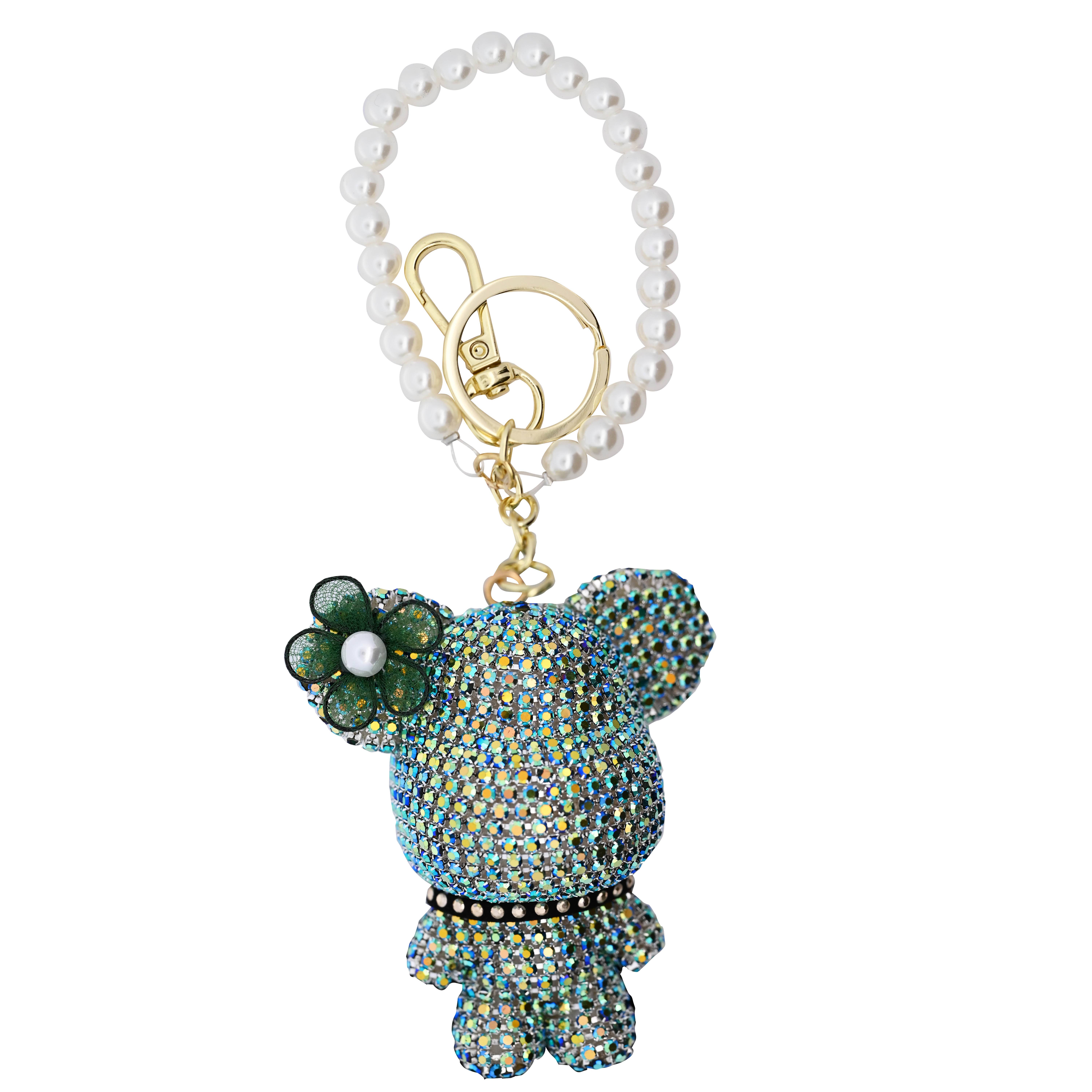 AMORINO SRL - Wholesale Keychain - Women's - TEDDY BEAR KEYCHAIN WITH RHINESTONES - OMQ24128A2204