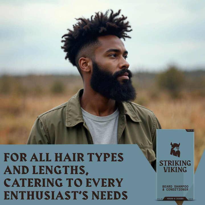 Striking Viking - Wholesale Beard Wash/Shampoo - Beard Shampoo & Conditioner Cologne - Argan & Jojoba Oil5