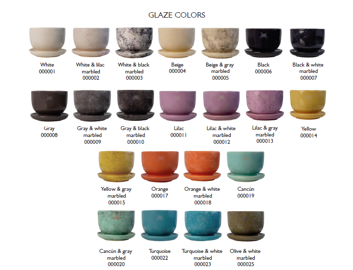 The Meraki Lifestyle - Wholesale Plant Pot - Oaxaca  -  Glazed0