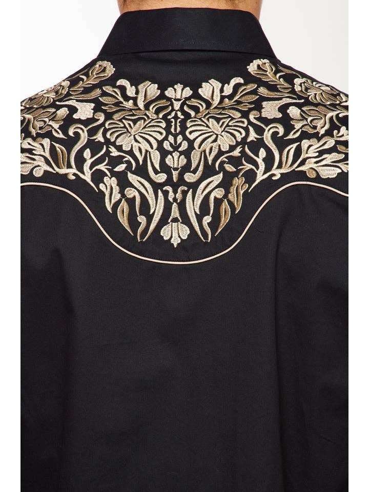 Rodeo Clothing - Wholesale Buttoned-down shirt – Men's - Men's Western Cowboy Embroidery Shirt -PS500L-EC-5446