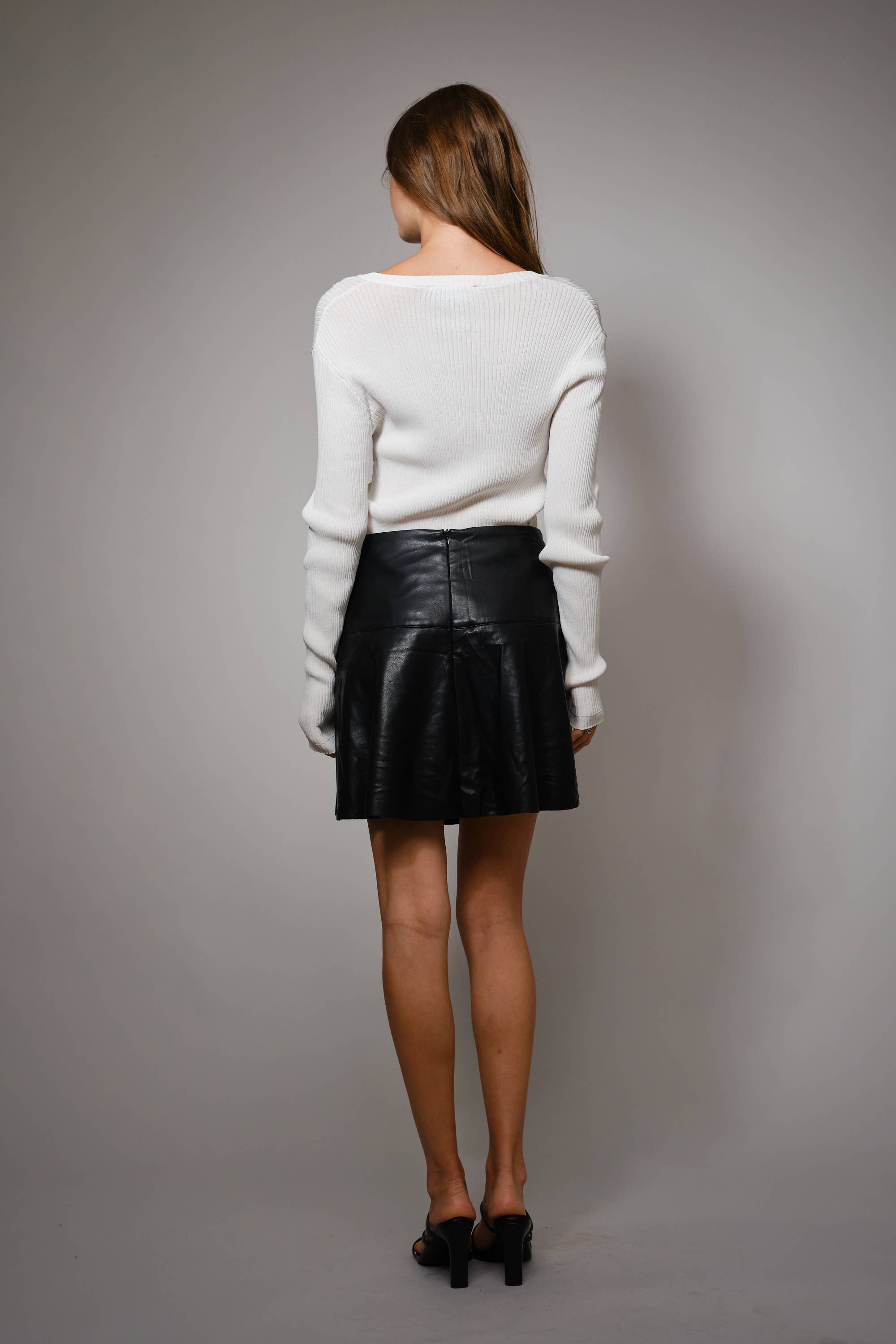 Blue B - Wholesale Skirt - Women's - 99581S - Western Buckle Faux Leather Skort5