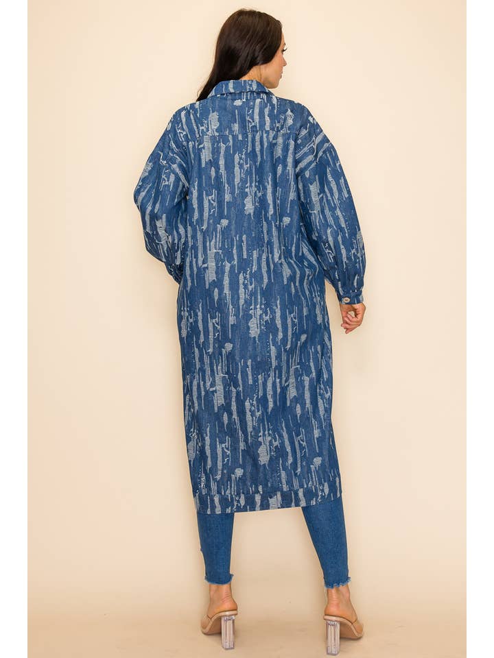 QMP Moda - Wholesale Denim Jacket - Women's - OVERFITTING DENIM JACKET WITH POCKETS 6