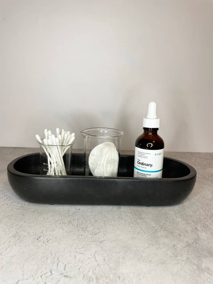 Black Large Curved Jewellery Trinket Tray for wholesale by Maureen Luxe Studio