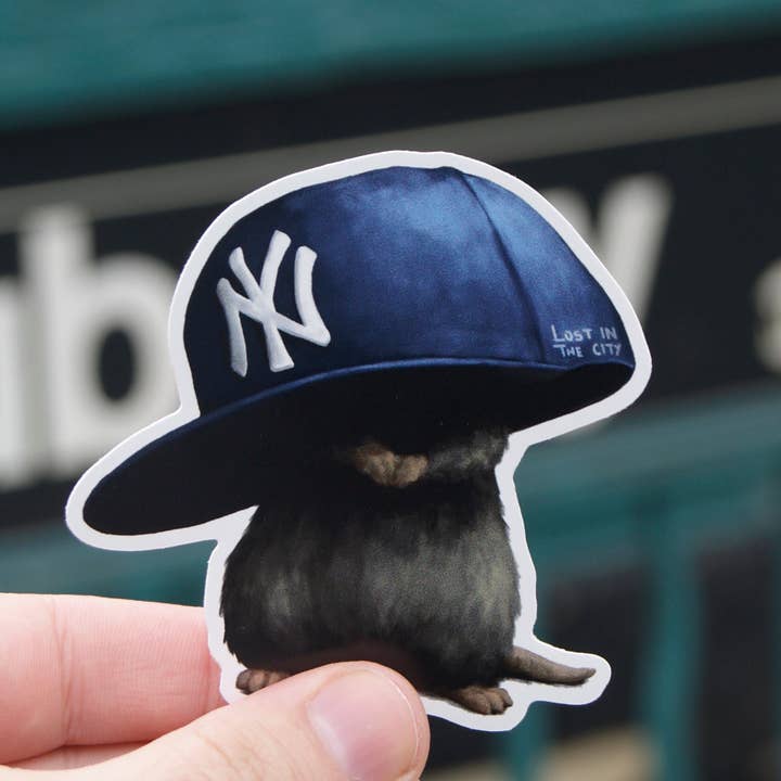 Santi of all Trades - Wholesale Sticker - Yankees Hat Rat Vinyl Sticker | Lost in the City