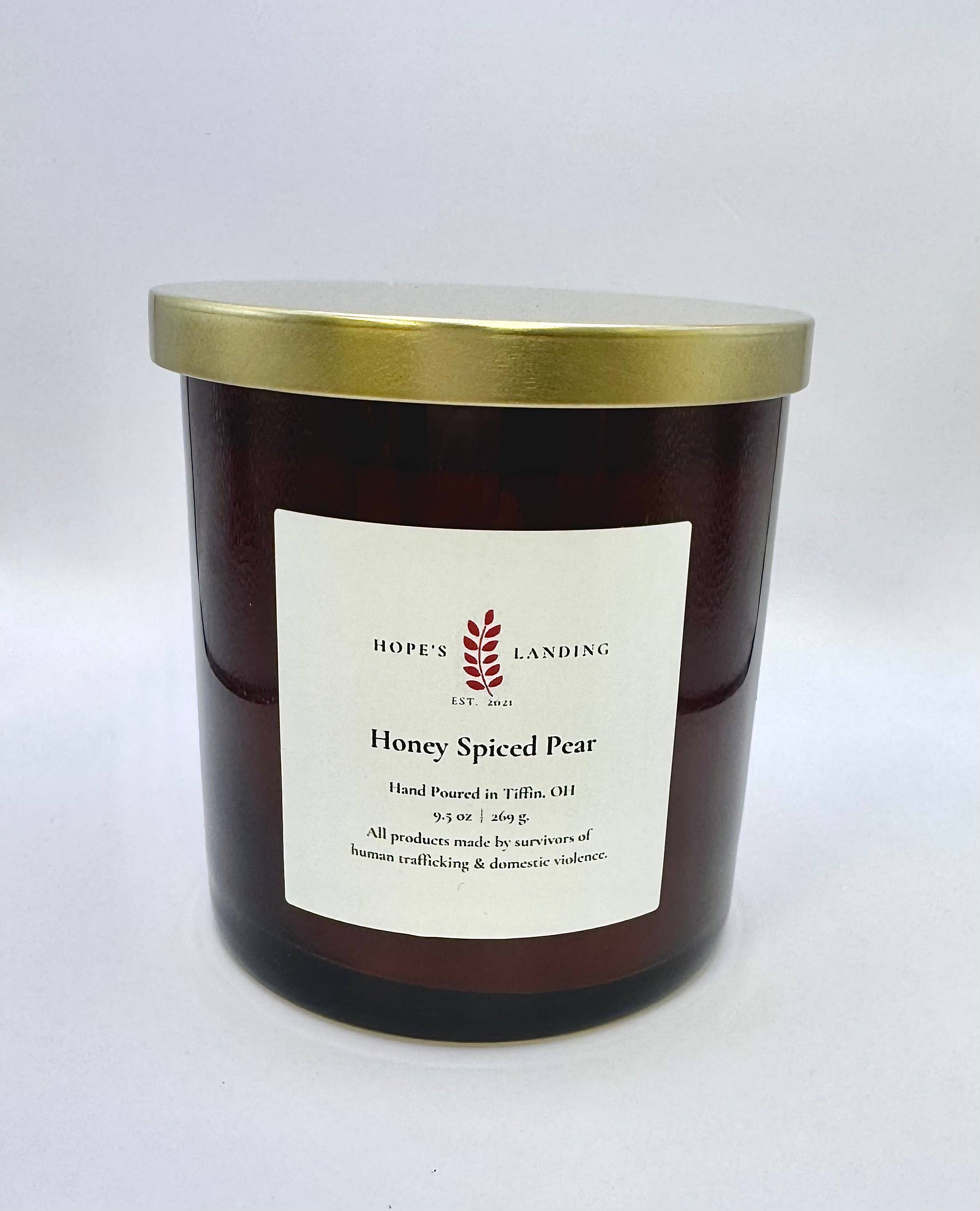 Hope's Landing – wholesale Jar/filled candle – Honey Spiced Pear Candle