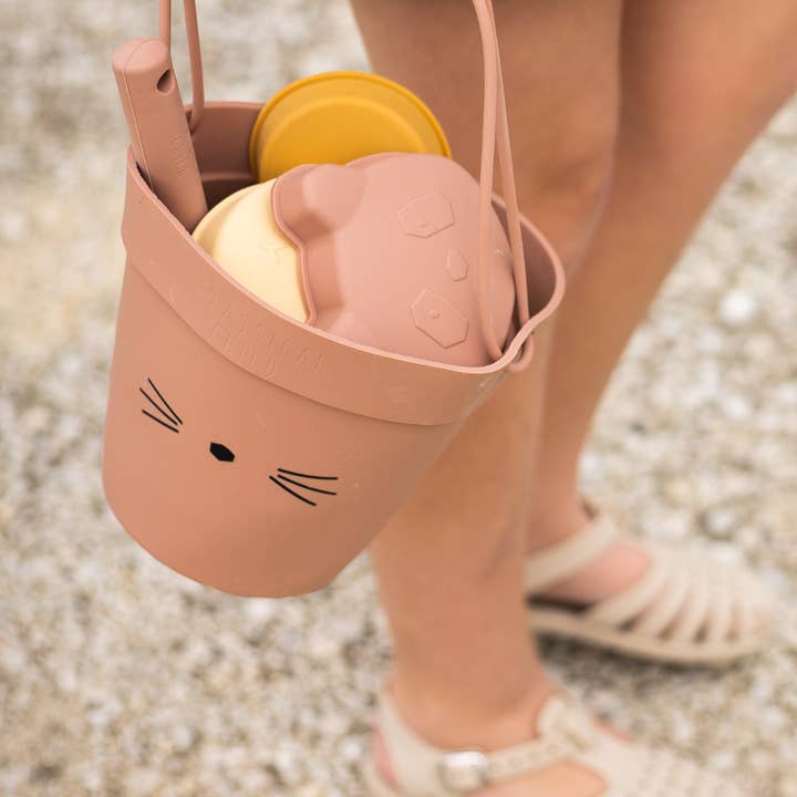 NEW! Beach Bucket & Toys Set - Pink Cat for wholesale by Classical Child