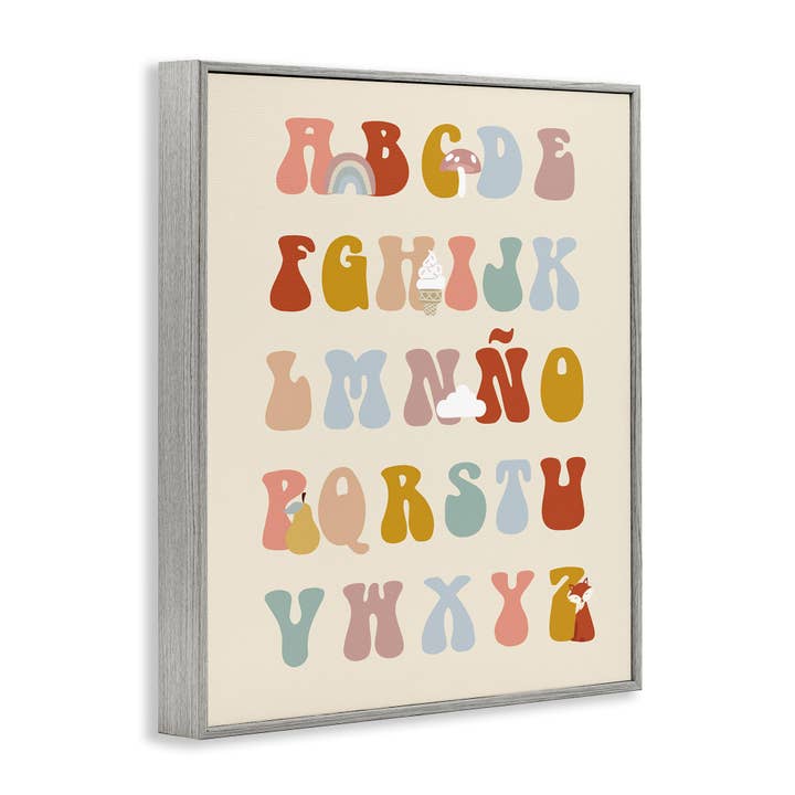 Stupell Industries - Wholesale Wall Decor - Kids & Baby - Alfabeto Ilustrado Infantil Framed Giclee Art22