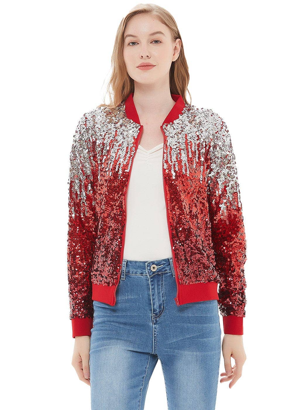 Anna Kaci Wholesale - Vente Bombers – femme - Blouson aviateur zippé à sequins93