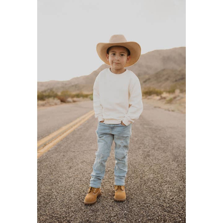 The Modern Cactus Co - Wholesale Cowboy Hat - Kids - Kids Child Unisex Vegan Suede Western Cowboy Hat