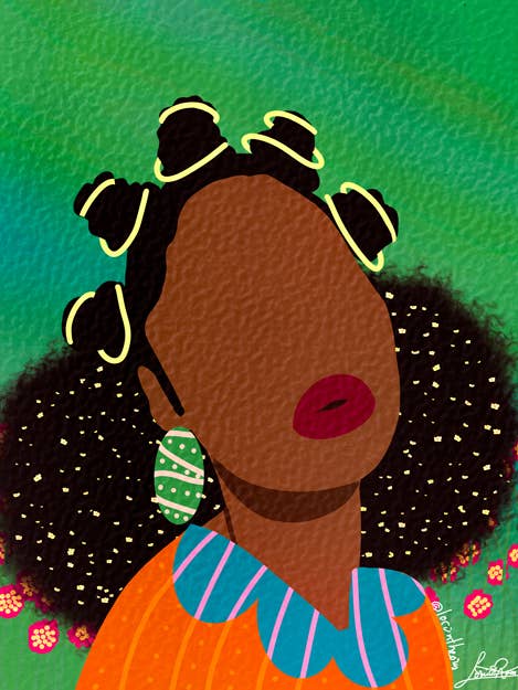 Bantu Knots Kunstdruck für den Großhandel von Lorintheory