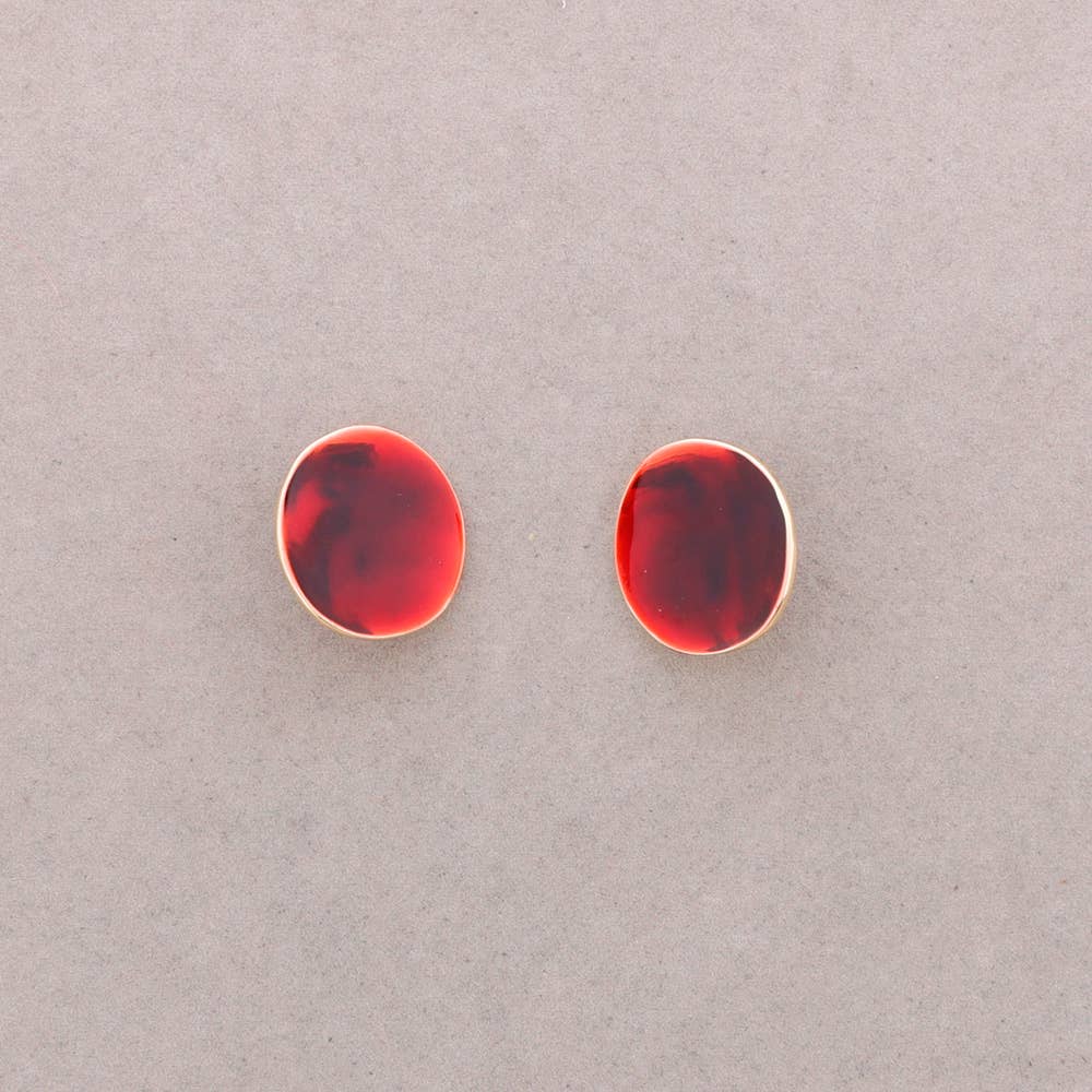 Sonata – wholesale Snap jewellery – Medal Enamel Metal Clip Earrings3