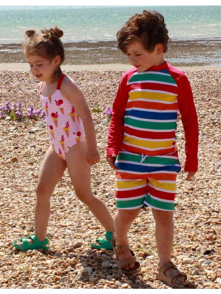 Toby Tiger – wholesale Rash-guard – Kids – Happy Stripe Print Swim Rash Vest3