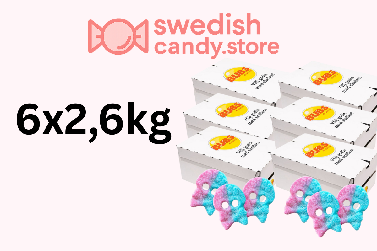Swedish Candy.Store - Swedish Candy - Vente Bonbons gélifiés - BUBS Dizzy Skulls 2,6kg Bonbons Suédois2