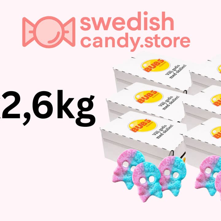 Swedish Candy.Store - Swedish Candy - Wholesale Gummy - Swedish Candy Bubs Dizzy Skulls Bubs box 2.6kg2