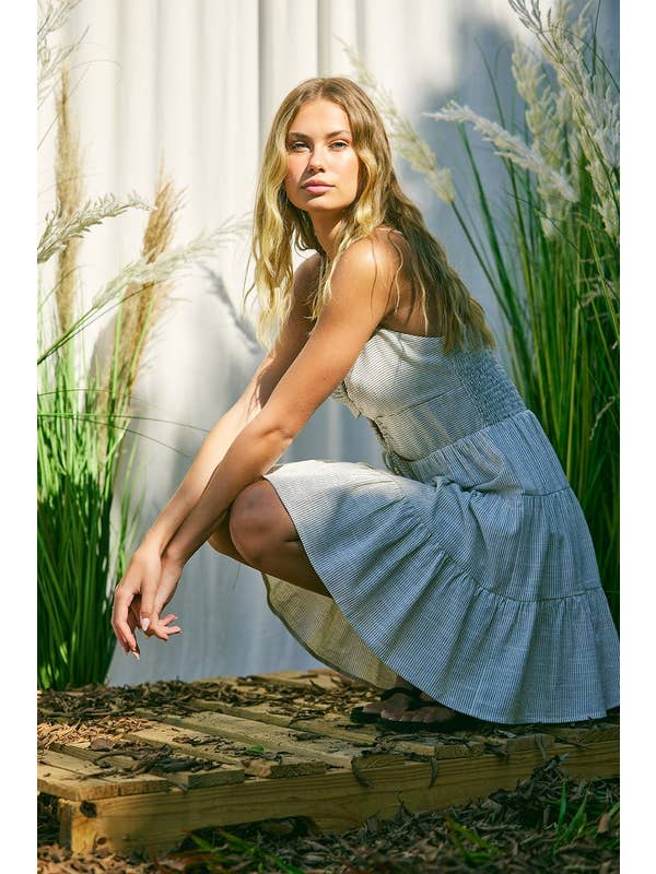 ILLA ILLA - Vente Robe – femme - Robe rayée en lin13