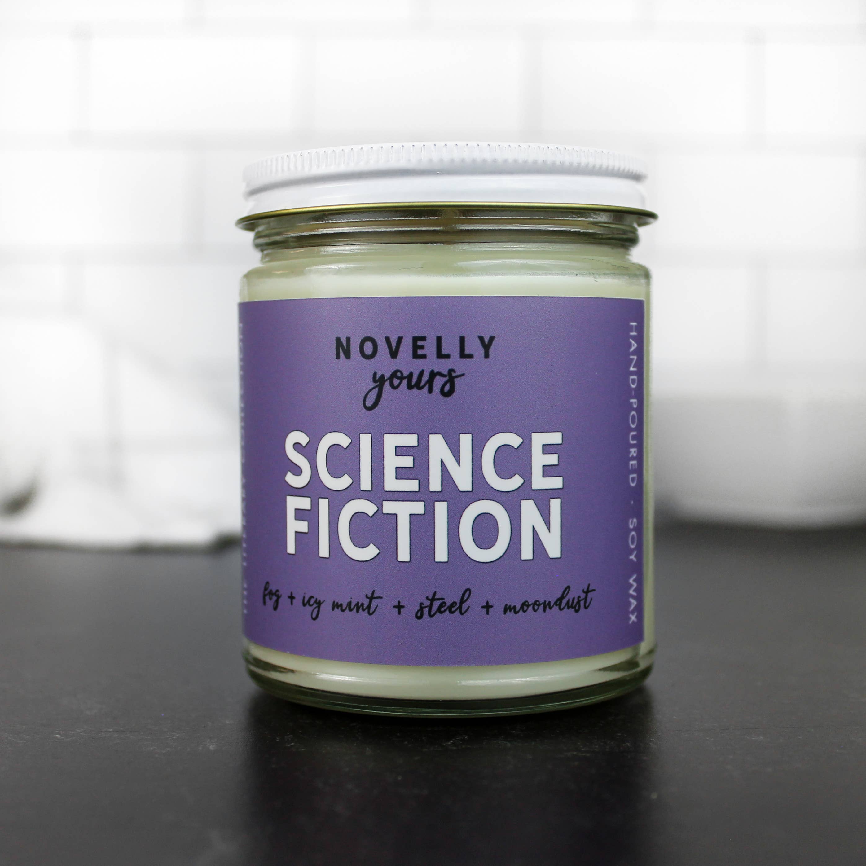 Novelly Yours - Wholesale Jar/Filled Candle - Science Fiction Candle | Literary Candle for Sci-Fi Fans