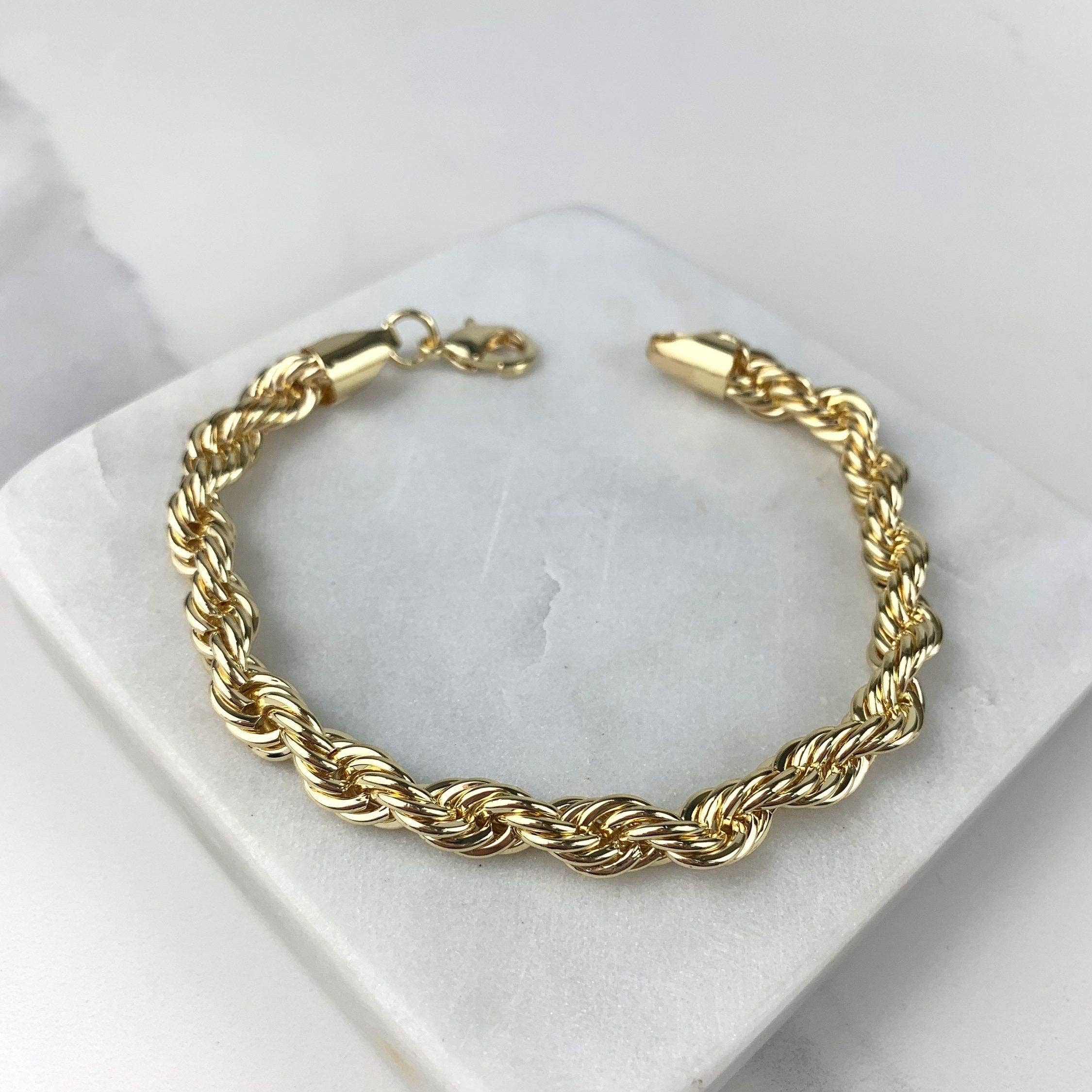 DIJU Jewelry - Wholesale Link & Chain Necklace - 18k Gold Filled 7mm Thickness Rope Link Chain Chokers Wholes2