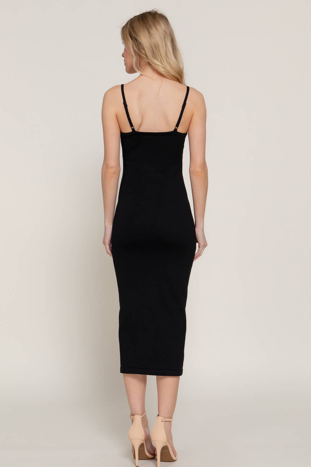 Active Basic | Active USA - Wholesale Dress - Women's - Straight Neck Line Fitted Spring Sweater Dress5