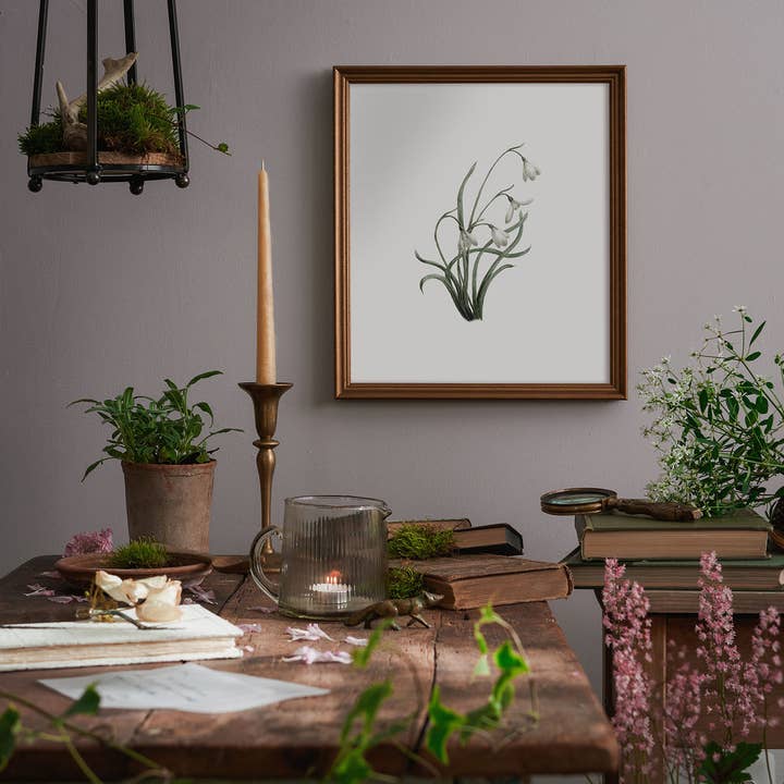 Kara Valentino Ffield Art - Wholesale Art Print - Snowdrops | Watercolor Art Print 6