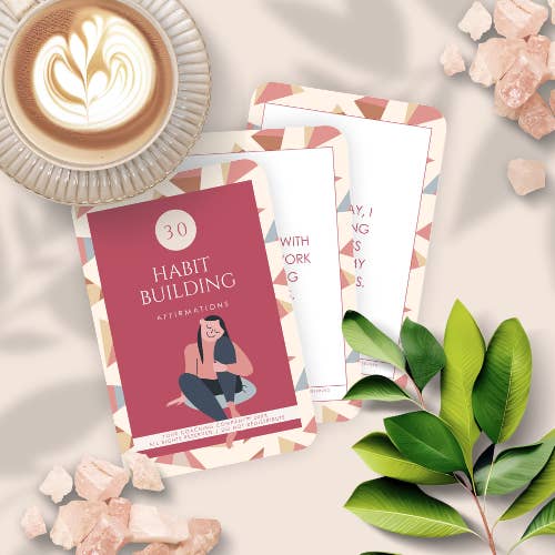 Cartes d'affirmation pour le renforcement des habitudes, paquet de 30 pour la vente par The Zen Wellness Collective
