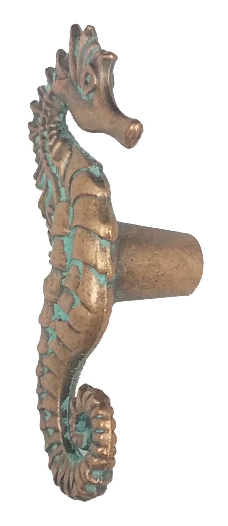 Rustic Iron Store - Wholesale Knob/pull - Seahorse Drawer Pull - Handmade Patina Copper Color1