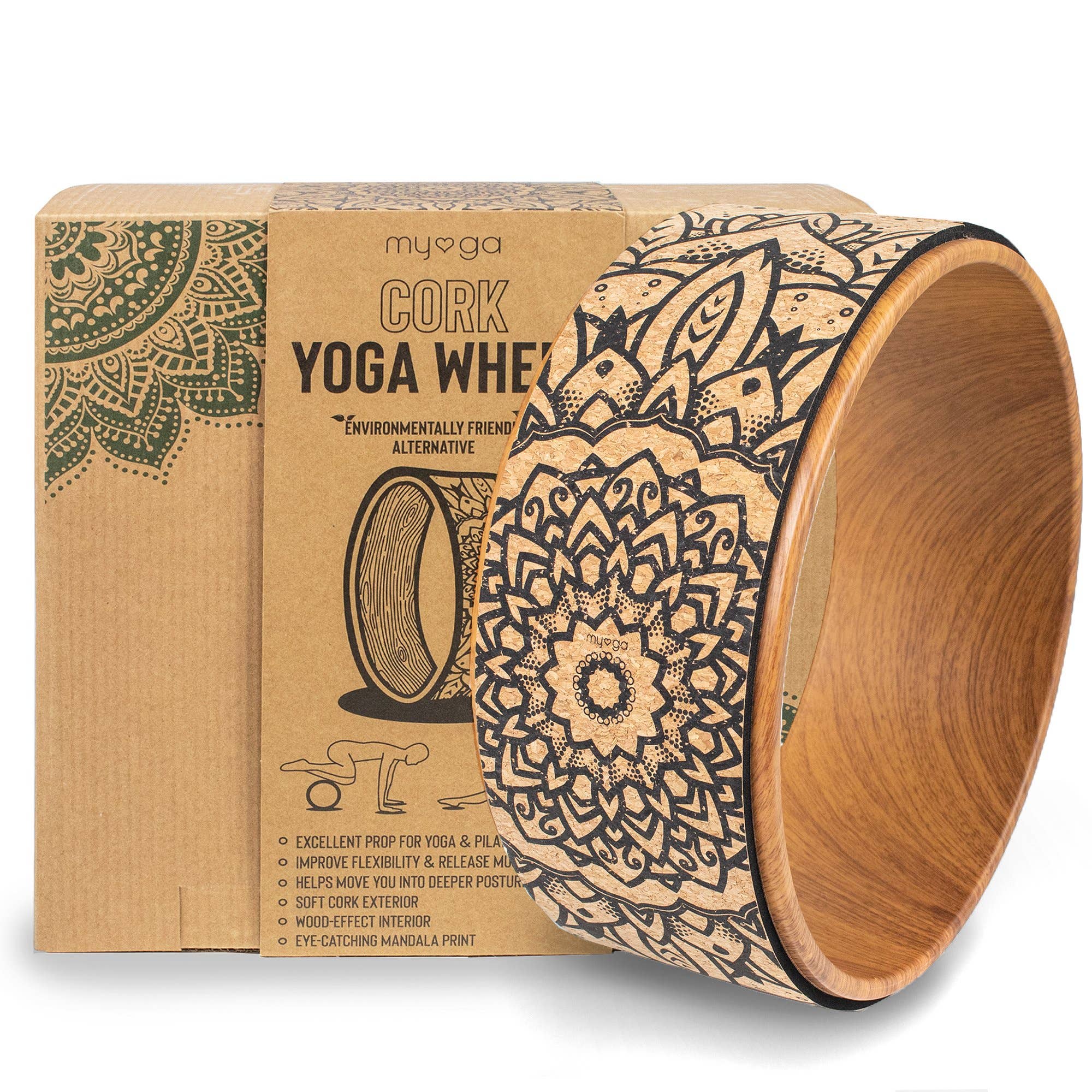 Illuminate Cork Yoga Wheel by Scoria World
