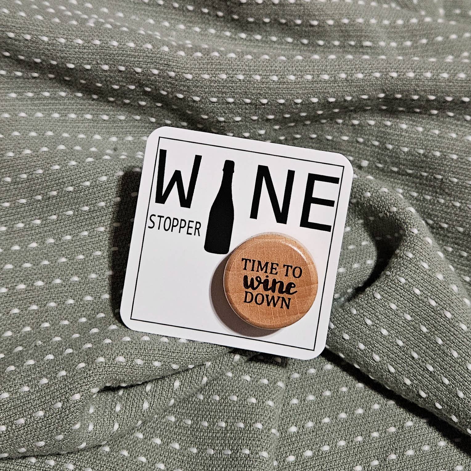 Lou Golden Designs - Wholesale Wine Stopper - Time To Wine Down Wine Stopper0