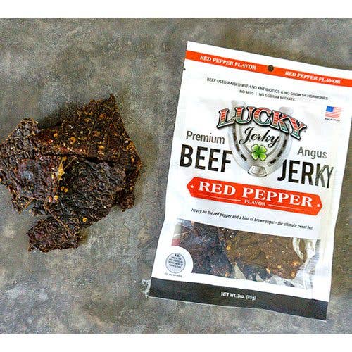 3oz Red Pepper Slab Jerky for wholesale by Nebraska Star Beef/Lucky Beef Jerky