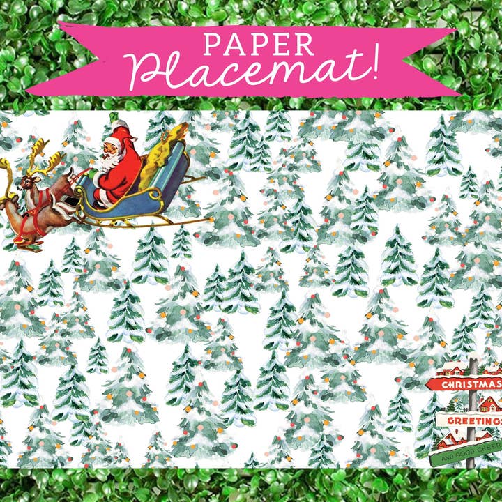 Vintage Santa Christmas Paper Placemats Set for wholesale by billet-doux