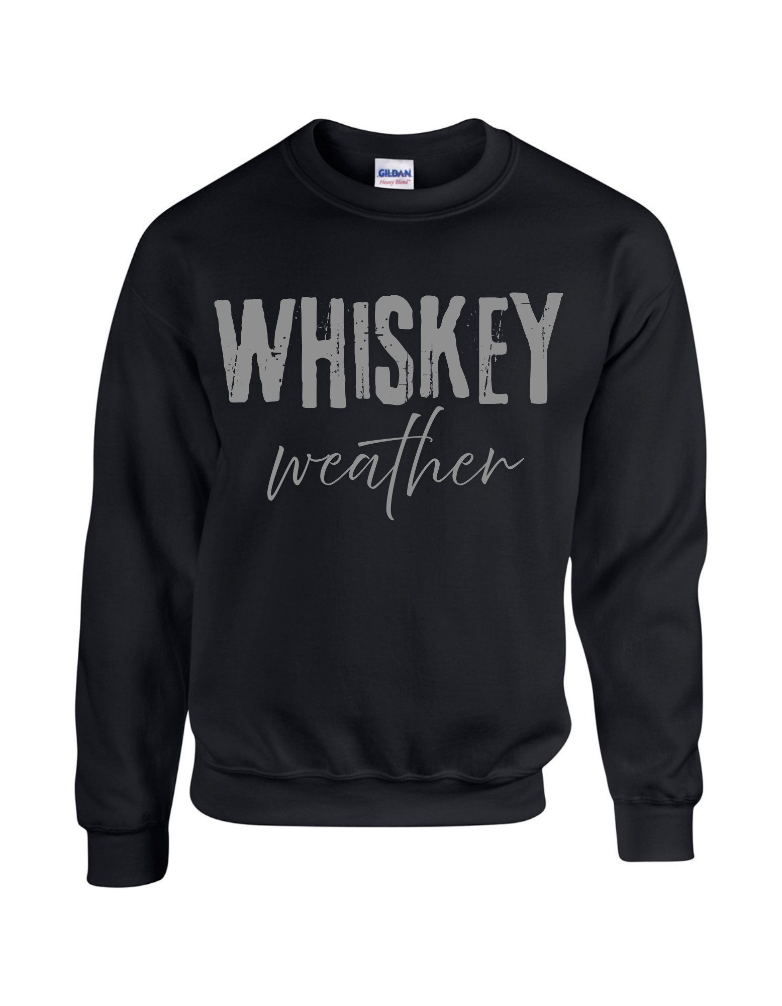 Sunya & Danya - Wholesale Graphic Sweatshirt - Unisex - Whiskey Weather Crew Sweatshirt 0