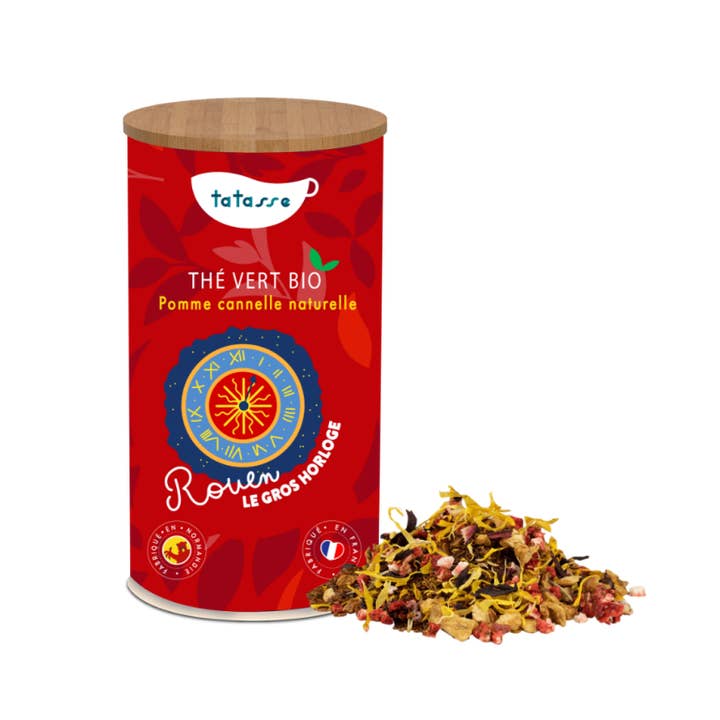 Rouen the big clock - Organic green tea apple cinnamon for wholesale by Tatasse
