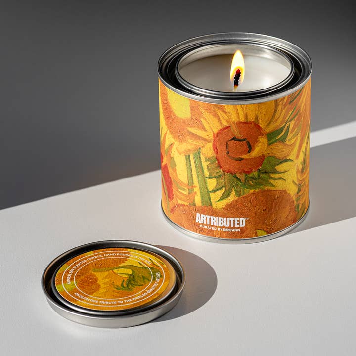 Van Gogh Solsikker Sojavoks Krukke Fyldt Stearinlys Hjemmedekoration for engroshandel hos Candier