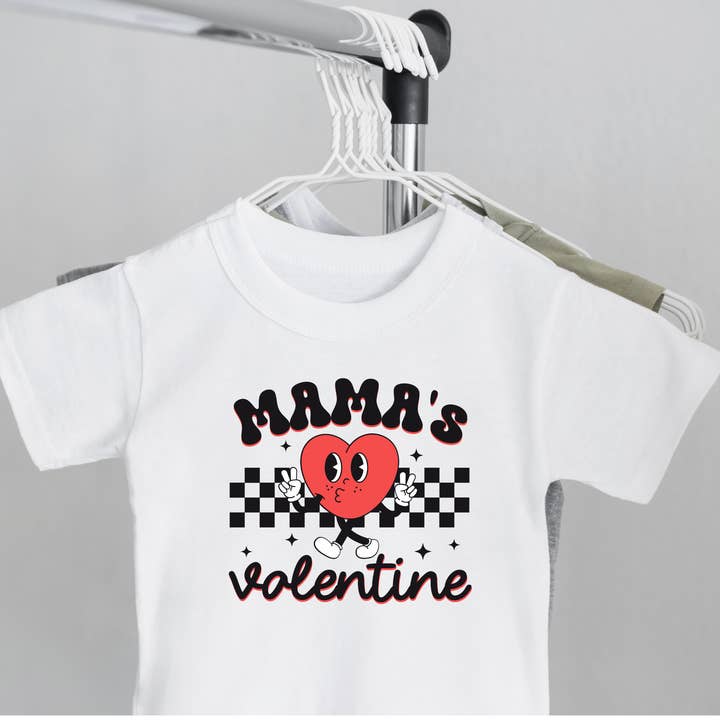 (Shirt not included) 7" Mama's Valentine - Matte Clear Film Transfer for wholesale by TEELUX