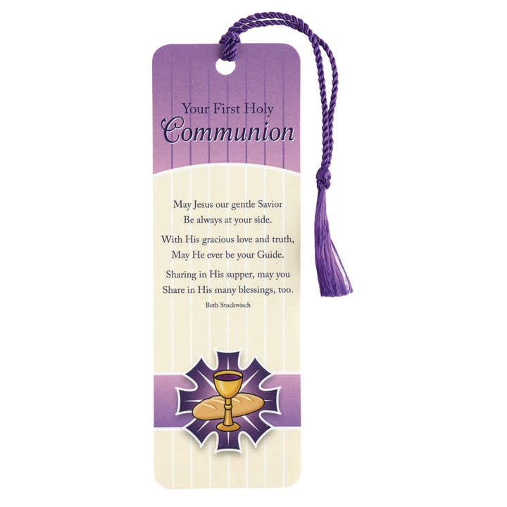 Marque-page Pompon Papier Communion 2X6 pour la vente par Dicksons
