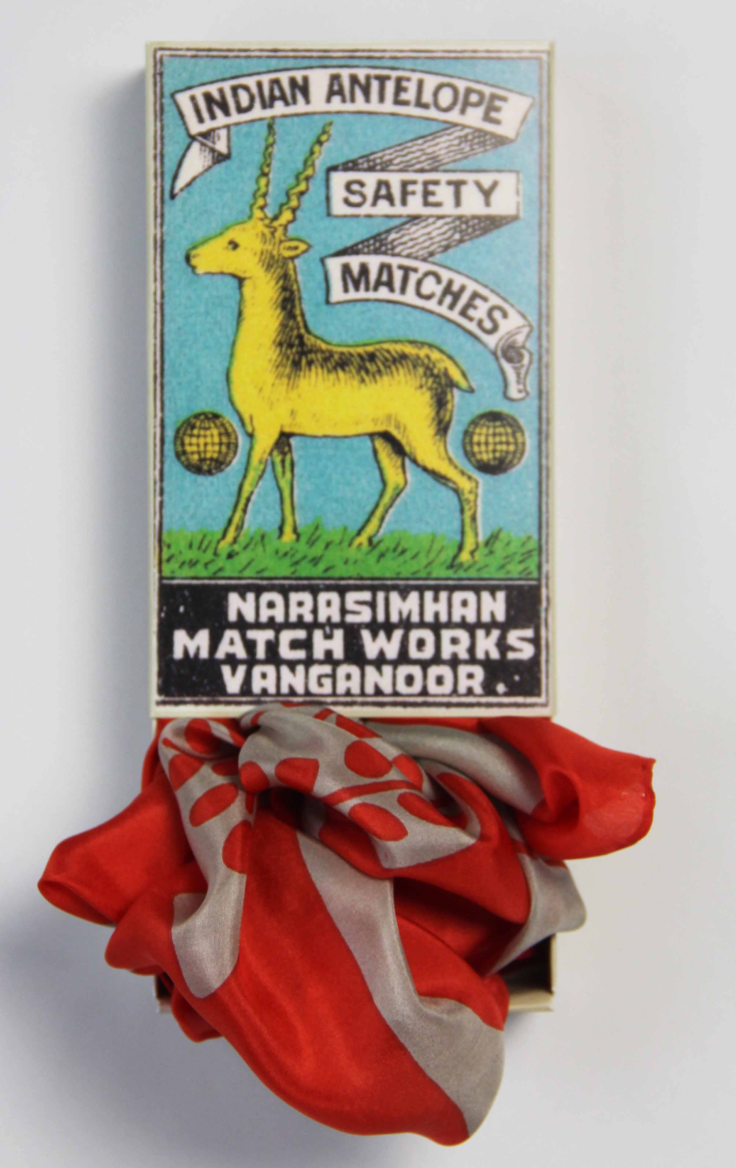 Les Belles Vagabondes - Wholesale Head Scarf - Women's - Mini Peace and Love Orange1