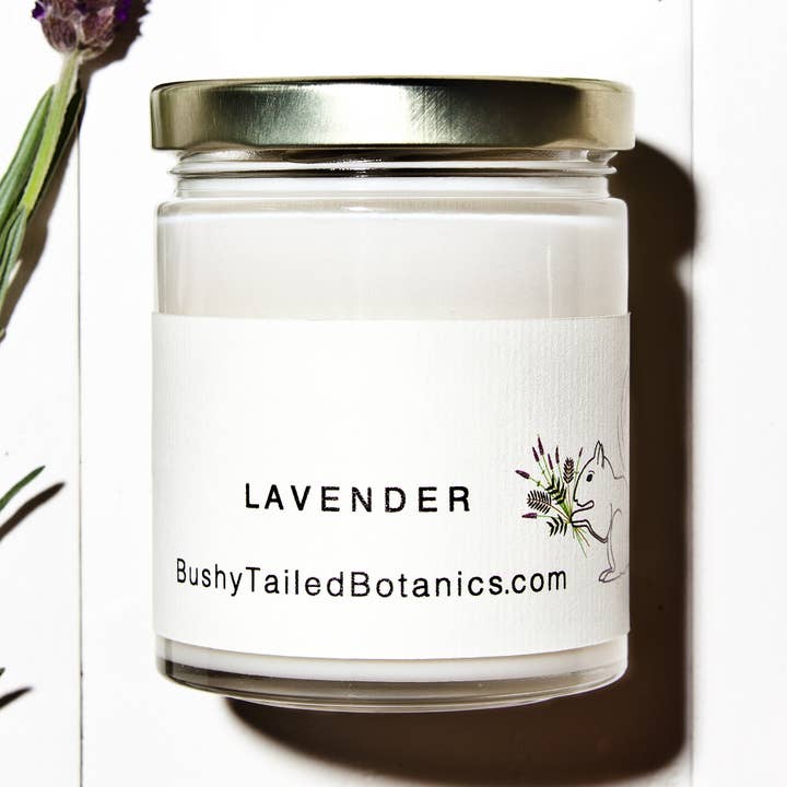 Bushy-Tailed Botanics - Wholesale Jar/Filled Candle - Lavender Soy Wax Candle0