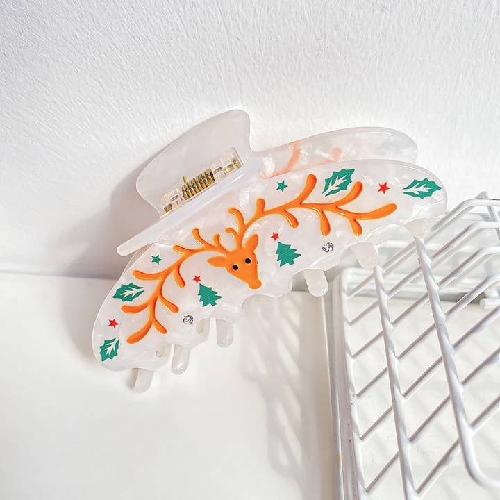 ACCITY - Wholesale Hair Clip - Women's - Gingerbread Man Hair Claw, Xmas Cartoon Bun Clip_CWAHA15987