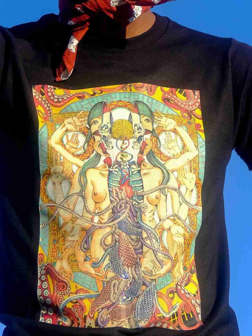 Popkiller – Engroshandel Grafisk t-shirt - Unisex – Popkiller Artist Series Shintaro Kago skalaer Klassisk T-shirt4