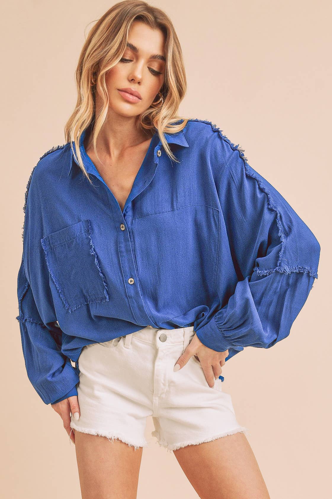 AEMI + CO - Wholesale Button Down Shirt - Women's - 879AK Delilah Shirt5